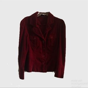 JKLA California Burgundy front pocket jack Size12